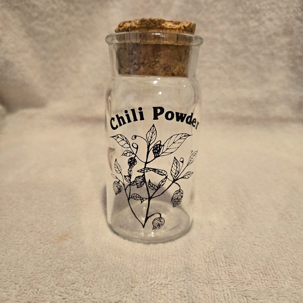 Vintage 1970s Wheaton Spice Jar - Chili Powder